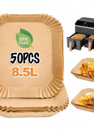 Baking Paper for Hot Air Fryer Cosori 8.5L, Cookwise 9L, Non-Stick Liners for Cosori CAF-R901-AEU, 2 Chambers Fryers Accessories