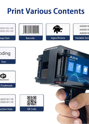 EURANNIT E14 Portable Handheld Inkjet Printer Non-encrypted Mini Printer Text QR Barcode Image Logo Date Coding Machine