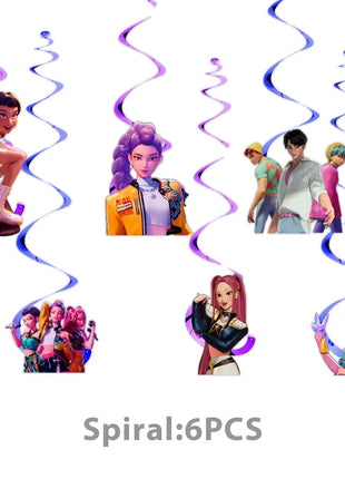 Set Decorazioni per Feste di Compleanno K-Pop, Articoli per Tavola, Palloncini, Bicchieri, Piatti, Tovaglioli, Decorazione per Torta, Striscione, Sacchetto Regalo - Accessori per Feste