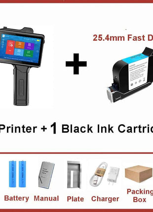 WILLITA S10 25.4mm Portable Handheld Inkjet Printer Print Gun Expire Date Serial Number Logo Coding Machine Business Printer