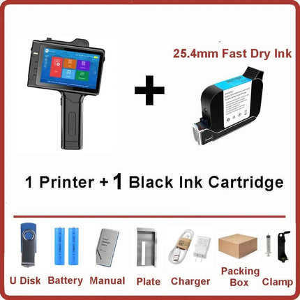 WILLITA S10 25.4mm Portable Handheld Inkjet Printer Print Gun Expire Date Serial Number Logo Coding Machine Business Printer
