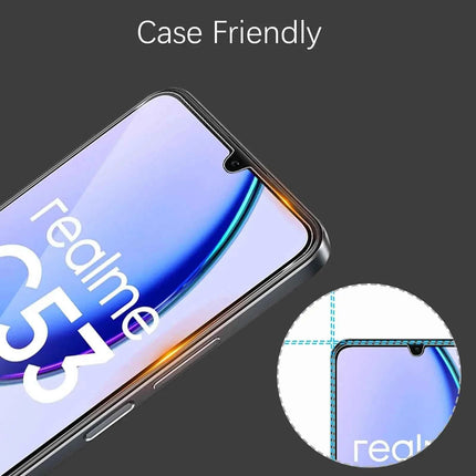 Screen Protector For Realme C53, Tempered Glass HD Crystal  9H Anti Scratch Case Friendly Mica High Aluminum