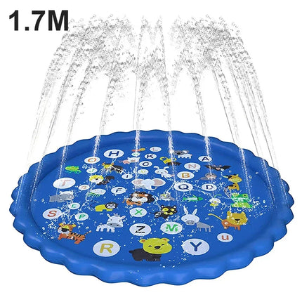 170CM Bambini Paddling Gonfiabile Getto d'acqua Piscina Spiaggia estiva Giochi all'aperto Giocattolo Prato Tappetino per piscina Giocattoli per bambini