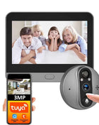 3MP Smart Life Tuya 1080P WiFi Campanello per porta Spioncino Telecamera 5000mAh Batteria Rilevatore di movimento PIR IR Alexa Google Home Visualizzatore digitale