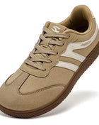 HOBIBEAR Wide Toe Shoes Mens Womens Minimalist Fabric Sneaker Lace Up Casual Walking Shoes