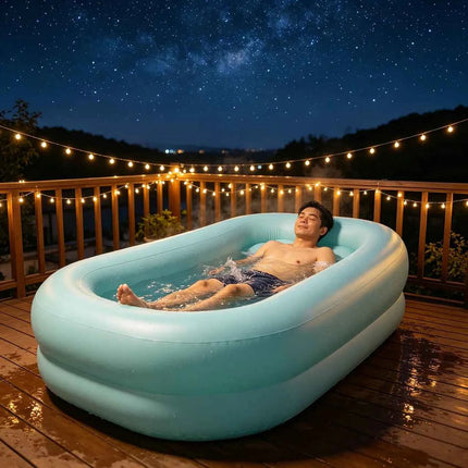 Vasca da Bagno Gonfiabile in PVC per Uso Medico, Piscina Gonfiabile in PVC, Vasca da Bagno Gonfiabile Anti-Caduta, Piscina Gonfiabile Medica a Doppio Tubo, Vasca per Assistenza Infermieristica