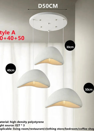 Lampada a sospensione a 3 teste Wabi Sabi moderna sala da pranzo cucina lampadario a soffitto decorazioni per la casa camera da letto soggiorno loft lampada a sospensione