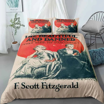 F Scott Fitzgerald Book Cover Duvet Cover Set King Queen Double Full Twin Single Bed Linen Set