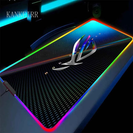 Mouse Pad Asus Rgb Gaming Mause Mat Anime Mats Gamer Rug Pc Xxl Cute Pads Large Game Keyboard Carpet Backlight Mousepad