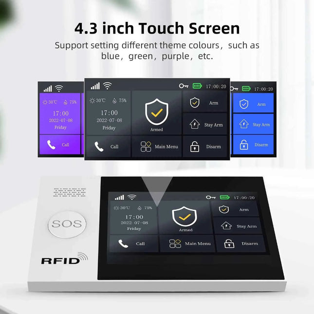 PGST Wireless Home Security Alarm System Tuya GSM 4G WIFI Smart Home 433MHz Smart Life App Control With Alexa