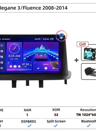Srnubi Car Radio For Renault Megane 3 Fluence Samsung SM3 2008-2014 Multimedia Player Carplay Android Auto Autoradio Navigatore