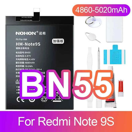 NOHON Battery for Xiaomi Redmi Note 13 12 11 10 Pro 9 8 7 6 5 4 11S 10S 9S Batteries BN5P BN53 BN46 BN45 BN5D BP47 BP4K BM5T
