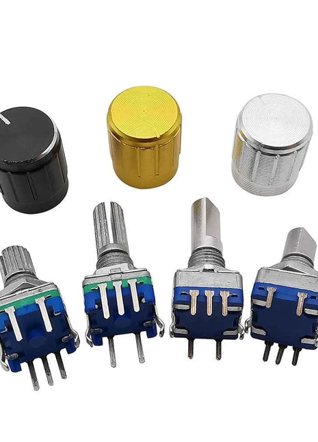5 pz Encoder Rotativo Da 360 Gradi EC11 Metà/Prugna Albero 5Pin 20 Posizione Con Interruttore A Pulsante Incorporato Maniglia Lungo 15mm 20mm