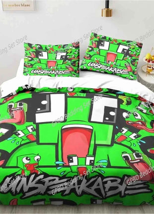 Cartoon Funny Play Unspeak.able Comfortable Duvet Quilt Cover Pillowcase Bedding Set Children Bedroom Decoration Home Textile
