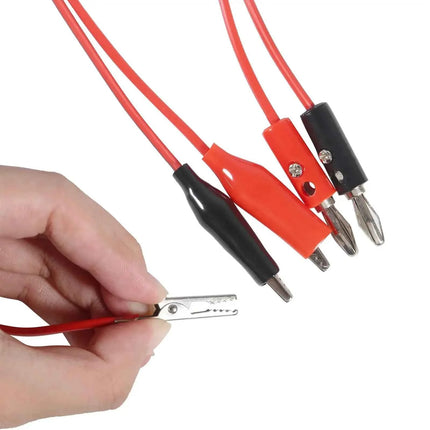 Clip a coccodrillo con doppia sonda per tester da 1 m per connettore cavo di prova con spina a banana per test elettronici