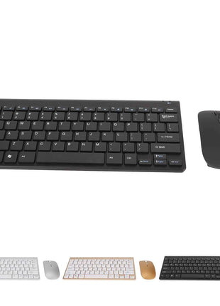 Wireless Keyboard Mouse Kit Slim Wireless Key Mouse Combo Portable Beautiful Power Saving Silent Button LED Indicator for Home