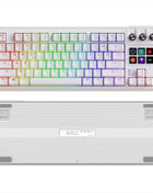 MRSVI K1 PRO Visual LCD AI Keyboard 80% Gaming Mechanical Keyboard Macro Red Axis Wired Detachable Cable RGB Backlight Hot Swap