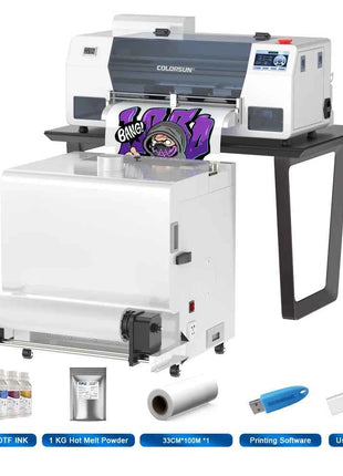 Colorsun A3 DTF Printer For Epson XP600 Impresora A3 DTF Printer With Oven A3 DTF Printing Machine For T-shirt Hoodies Fabric