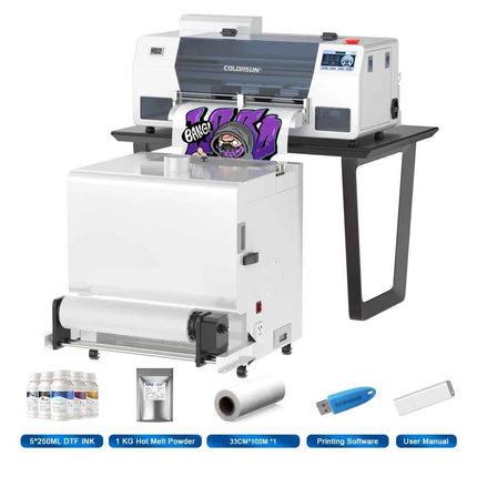 Colorsun A3 DTF Printer For Epson XP600 Impresora A3 DTF Printer With Oven A3 DTF Printing Machine For T-shirt Hoodies Fabric