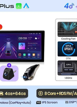 Junsun Qualcomm 8-Core 360 View Camera Universal Stereo 7" 9" 10" Car Radio CarPlay Android Auto Multimedia Player GPS DSP WiFi