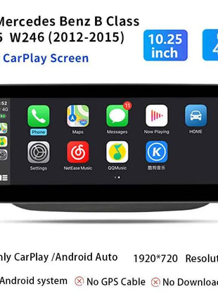 10.25"Wireless Carplay Snapdragon 665 Android 14 Car Radio For Mercedes-benz W246 2011-2018 Multimedia Stereo GPS Navi Screen 4G