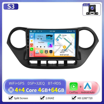 Camecho 6+128G Car Radio Wireless CarPlay Android Auto For Hyundai I10 2014-2017 Car Intelligent Systems GPS Stereo 4G WiFi RDS