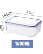 1Pc/4Pcs Refrigerator Storage Box Food Containers Plastic Fresh-Keeping Box with Lid Portable Storage Box Kitchen Organization
