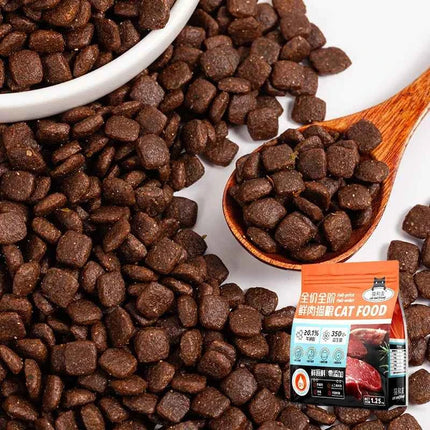 Cat food manufacturers into cats kittens universal fresh meat without grain full price bulk cat staple food 500g