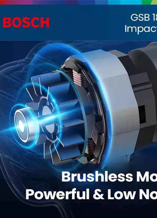 Brushless Impact Drill BOSCH GSB185LI Professional Electric Screwdriver Drill 18V Li-ion Cordless Variable Speed Electric Drill