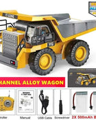 4WD Remote Control Excavator 4x4 Alloy Dump Truck Bulldozer Radio Model RC Car Construction Vehicle Toy Children Kids Gifts