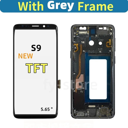 Display AMOLED per SAMSUNG Galaxy S9 G960 Display Touch Screen Digitizer Assembly G960F/DS OLED LCD con sostituzione del telaio