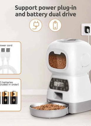 3.5L Automatic Pet Feeder For Cats WiFi Smart Swirl Slow Dog Feeder With Voice Recorder Large Capacity Timing Cat Food Dispenser
