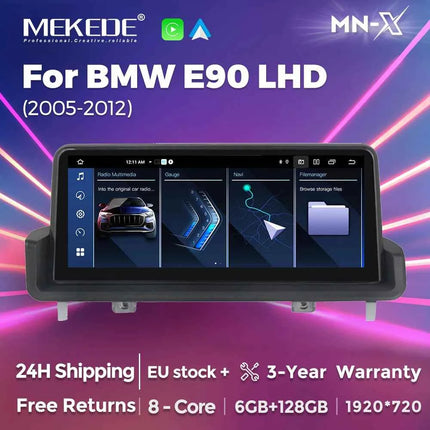 MEKEDE 8 Core Android 14 For BMW 3 Series E90 E91 E92 E93 2005-2012 Car Radio Multimedia Player Wireless CarPlay Auto All-in-one