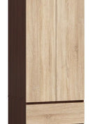 Armadio AKORD S60 Wenge 60 cm 2 ante 2 cassetti colore Rovere Sonoma Opaco 1 ripiano 60x51x180 cm