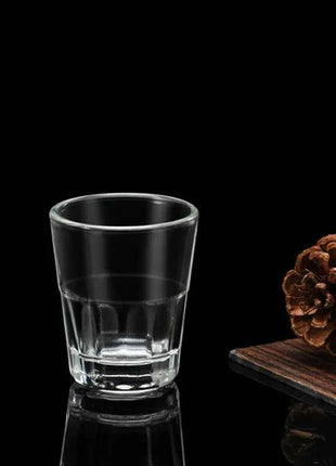 Set 6 Bicchierini Vodka 20ml Fondo Spesso Ottagonale Trasparente Vintage Light Luxury