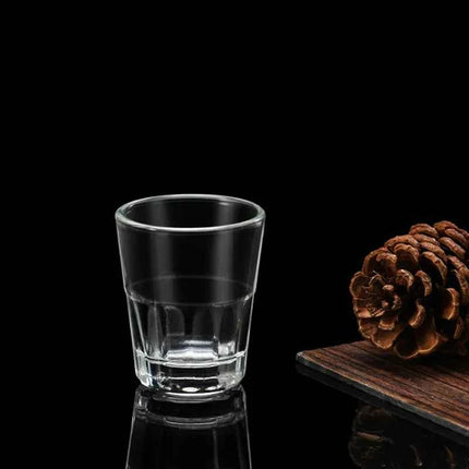 Set 6 Bicchierini Vodka 20ml Fondo Spesso Ottagonale Trasparente Vintage Light Luxury