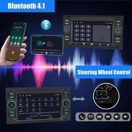 DAB For Ford Transit MK7 Fiesta Fusion Kuga C/S-Max Galaxy Android 15 4+64G Apple Carplay Android Auto Car Stereo GPS WIFI RDS
