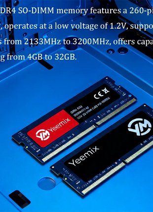 Yeemix Memoria DDR4 4GB 32GB 16GB 8GB 2133 3200 2400 2666MHz Laptop Ram 1.2V SODIMM Notebook Memory for Intel&AMD 260Pin mini pc