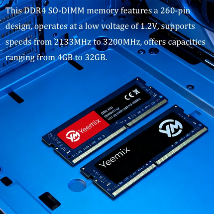 Yeemix Memoria DDR4 4GB 32GB 16GB 8GB 2133 3200 2400 2666MHz Laptop Ram 1.2V SODIMM Notebook Memory for Intel&AMD 260Pin mini pc