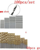 Set di punte da trapano in acciaio HSS rivestite in titanio da 100/50 pezzi