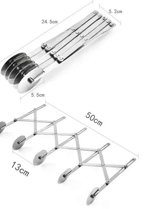 3/5/7 Wheels Cutter Dough Divider Side Pasta Knife Flexible Roller Blade Pizza Pastry Peeler Stainless Steel Bakeware Tools