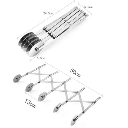 3/5/7 Wheels Cutter Dough Divider Side Pasta Knife Flexible Roller Blade Pizza Pastry Peeler Stainless Steel Bakeware Tools