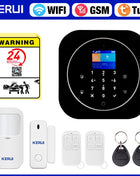 KERUI Sistema di Allarme di Sicurezza Domestica Supporto Alexa G12 Sistema di Allarme WIFI/GSM con App Telefono Sirena di Allarme Sensore PIR Tuya Smart APP