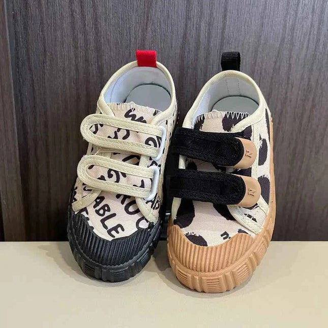 Scarpe per bambini per ragazze ragazzi scarpe di tela con suola morbida antiscivolo lettere per bambini scarpe Casual per bambini Tenis scarpe da ginnastica traspiranti versatili