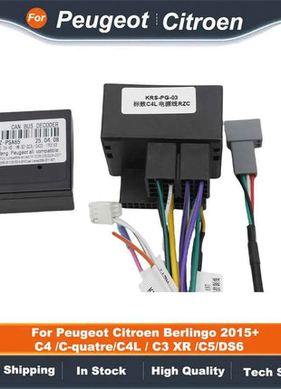 Sollevare PSA-RZ-65 Canbus Box 16 Pin Car Stereo Android Cablaggio per Peugeot Citroen Berlingo 2015+ C4 /C-quatre/C4L / C3 XR /C5/DS6