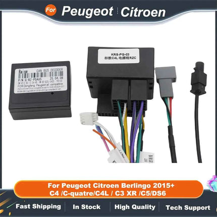 Sollevare PSA-RZ-65 Canbus Box 16 Pin Car Stereo Android Cablaggio per Peugeot Citroen Berlingo 2015+ C4 /C-quatre/C4L / C3 XR /C5/DS6