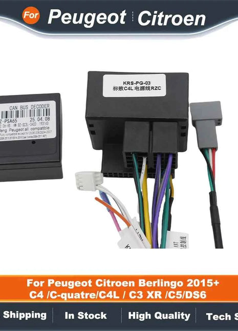 Sollevare PSA-RZ-65 Canbus Box 16 Pin Car Stereo Android Cablaggio per Peugeot Citroen Berlingo 2015+ C4 /C-quatre/C4L / C3 XR /C5/DS6