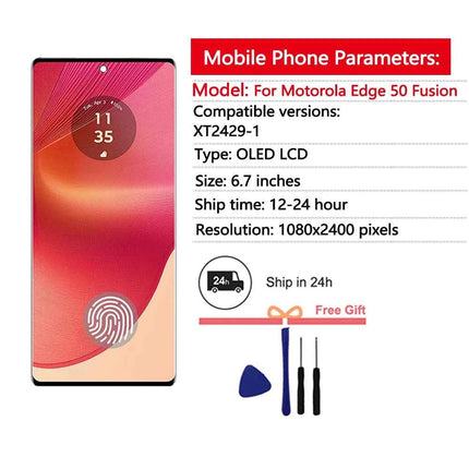 New OLED Display for Motorola Edge 50 Fusion LCD Touch Screen Digitizer for Edge 50 Fusion XT2429-1 lcd Display Replacement
