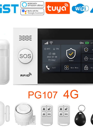 Accessori per allarme intelligente PGST 433 MHz, connessione WIFI GSM、 Sensore porta, kit allarme di sicurezza domestica wireless