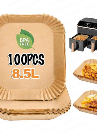 Baking Paper for Hot Air Fryer Cosori 8.5L, Cookwise 9L, Non-Stick Liners for Cosori CAF-R901-AEU, 2 Chambers Fryers Accessories